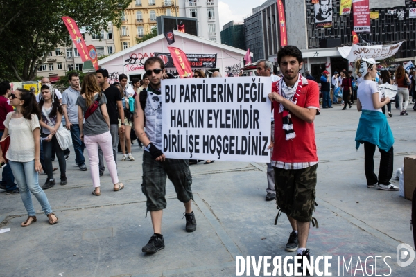 1er jour de grève générale, Place Taksim et parc Gezi, Istanbul