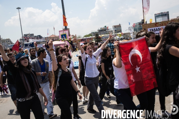 1er jour de grève générale, Place Taksim et parc Gezi, Istanbul