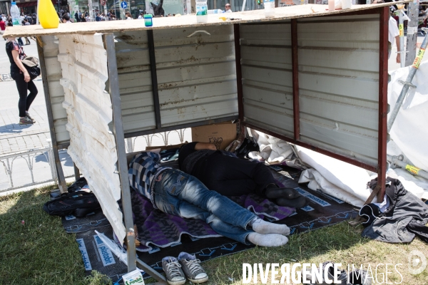 1er jour de grève générale, Place Taksim et parc Gezi, Istanbul