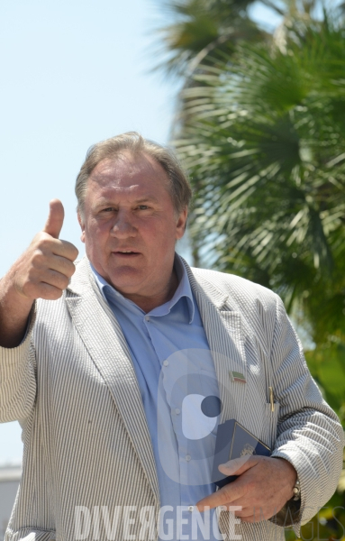 Conférence de presse pour le premier festival du cinéma russe à Nice : Gérard Depardieu, Christian Estrosi