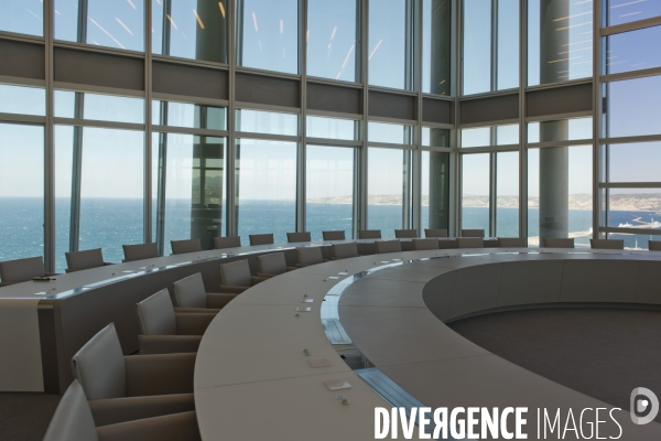 Intérieur de la Tour CMA-CGM à Marseille