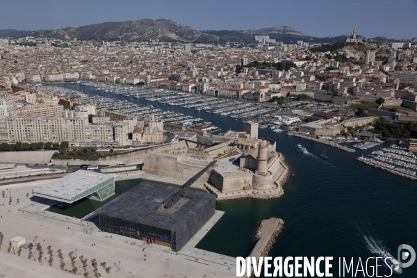 Vue aerienne du Mucem de Marseille