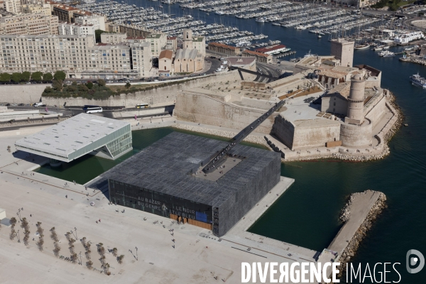 Vue aerienne du Mucem de Marseille