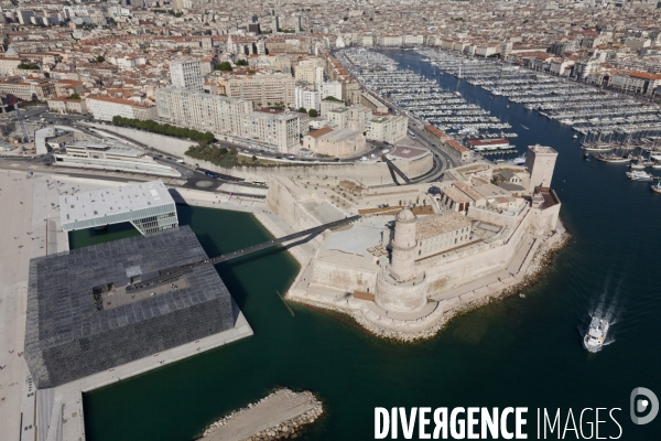 Vue aerienne du Mucem de Marseille