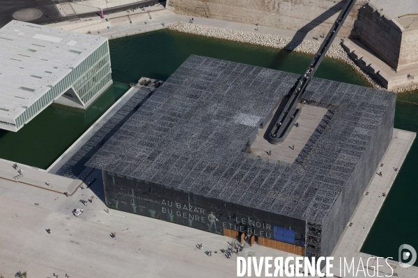 Vue aerienne du Mucem de Marseille