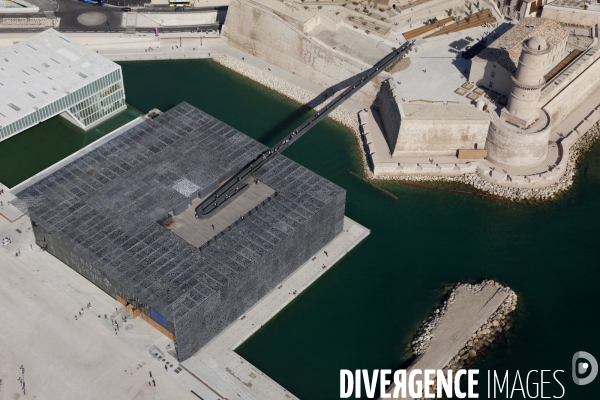 Vue aerienne du Mucem de Marseille