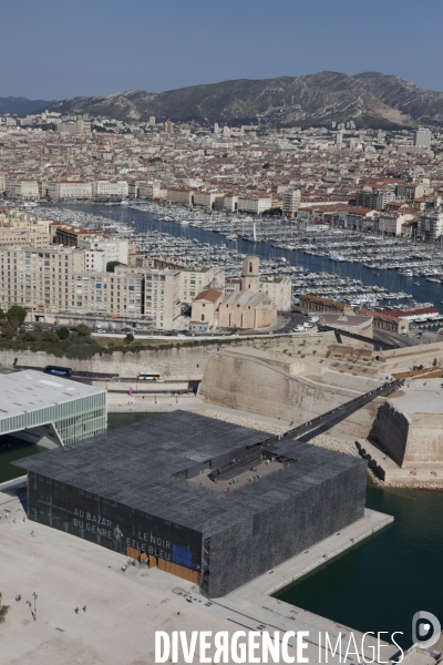 Vue aerienne du Mucem de Marseille