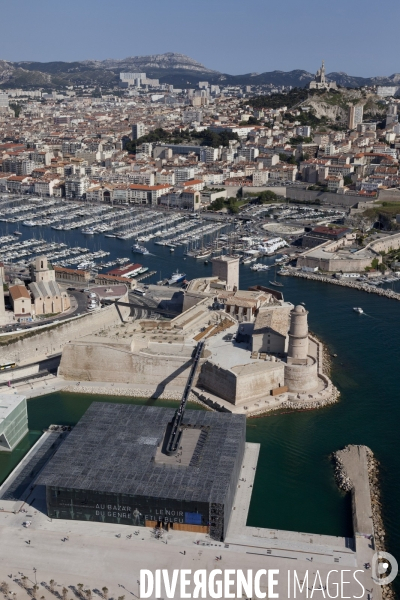 Vue aerienne du Mucem de Marseille