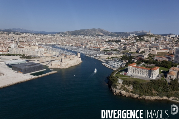 Vue aerienne du Mucem de Marseille