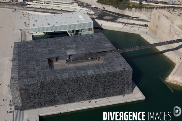 Vue aerienne du Mucem de Marseille