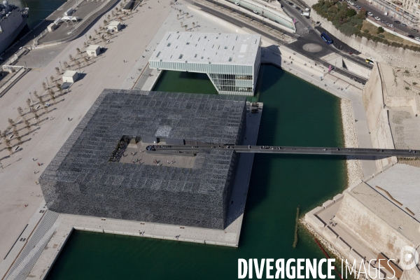 Vue aerienne du Mucem de Marseille