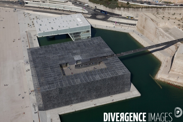 Vue aerienne du Mucem de Marseille