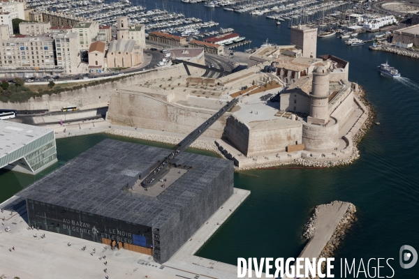 Vue aerienne du Mucem de Marseille