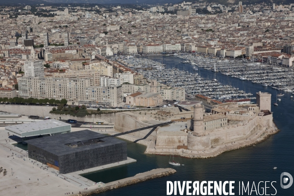 Vue aerienne du Mucem de Marseille