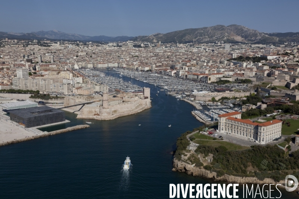Vue aerienne du Mucem de Marseille