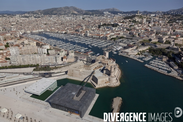 Vue aerienne du Mucem de Marseille