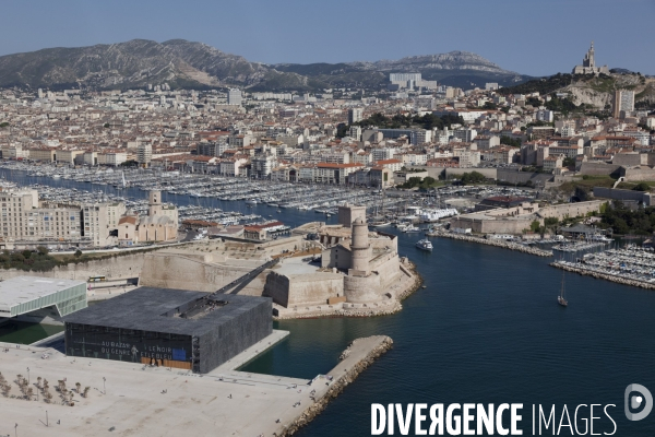 Vue aerienne du Mucem de Marseille