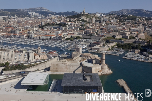 Vue aerienne du Mucem de Marseille