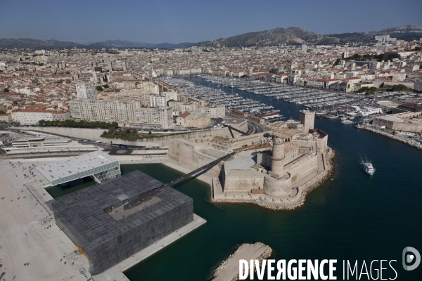 Vue aerienne du Mucem de Marseille