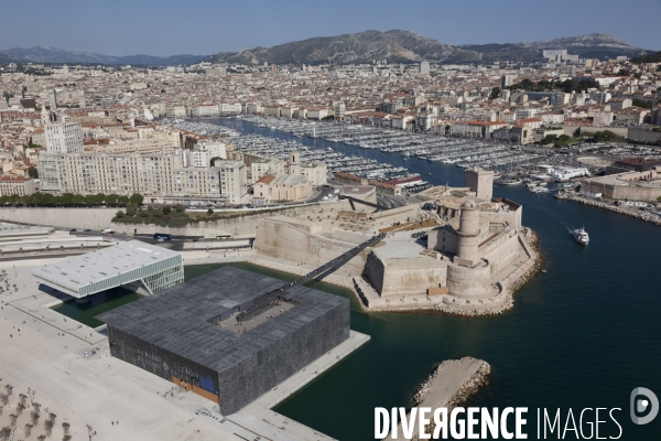 Vue aerienne du Mucem de Marseille