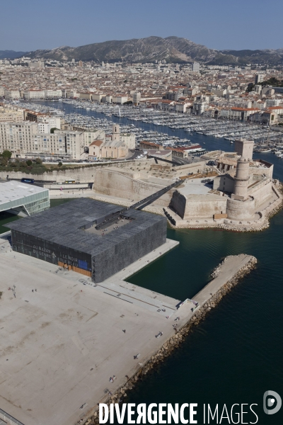 Vue aerienne du Mucem de Marseille