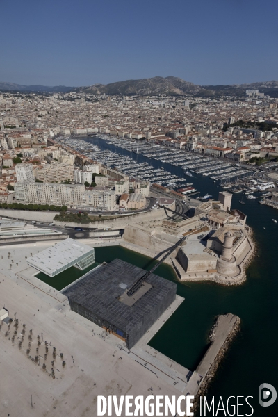 Vue aerienne du Mucem de Marseille
