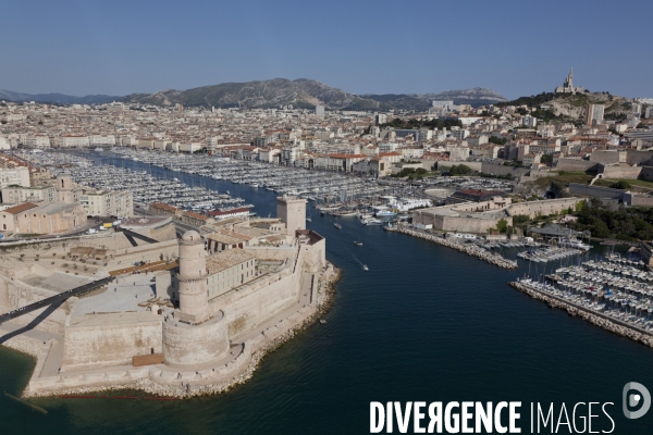 Vue aerienne du Mucem de Marseille