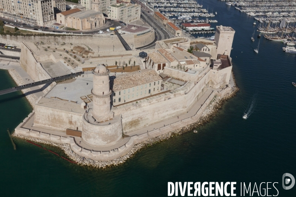 Vue aerienne du Mucem de Marseille