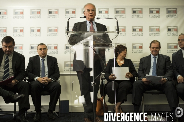 Gilles Carrez, conference de presse.