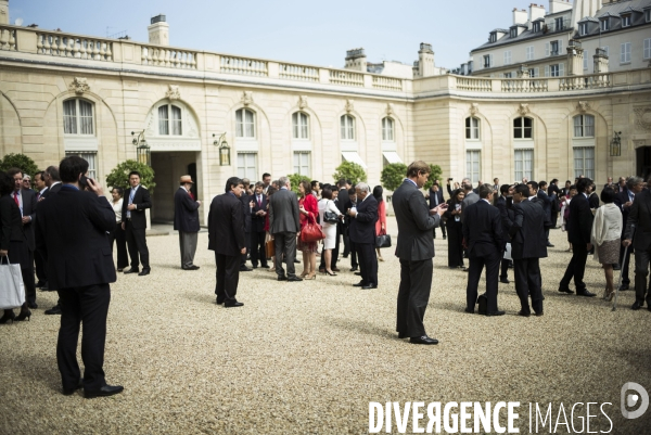 Chefs d entreprise chinois a l Elysee.