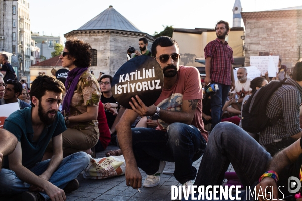 Protest against police killing, Istanbul