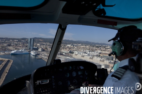 Vue aerienne du Grand Port Maritime de Marseille