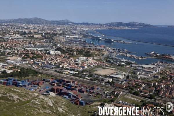 Vue aerienne du Grand Port Maritime de Marseille