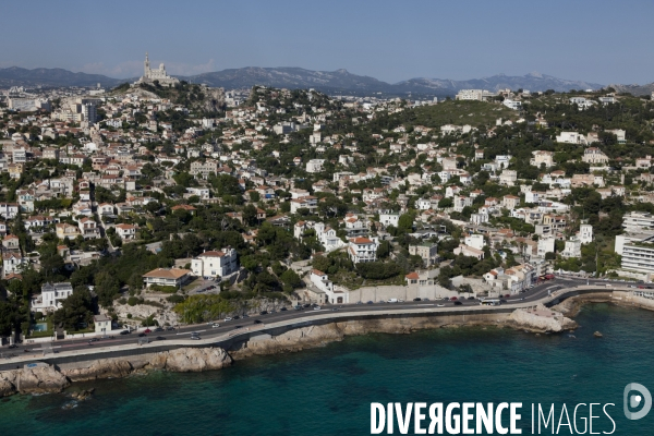 Vue aerienne de Marseille