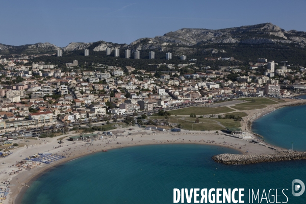 Vue aerienne de Marseille