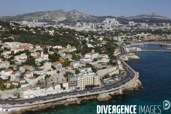 Vue aerienne de Marseille