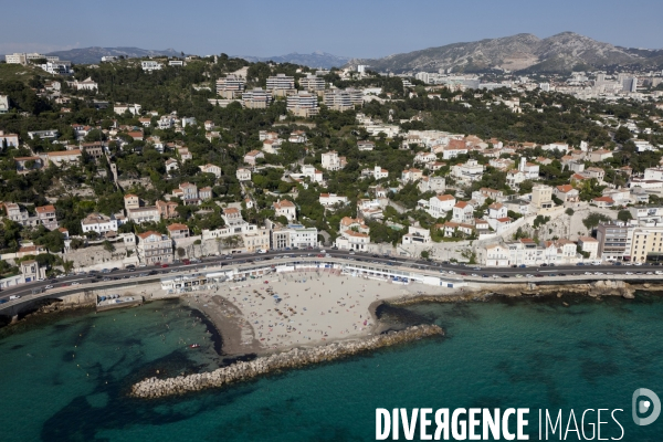 Vue aerienne de Marseille