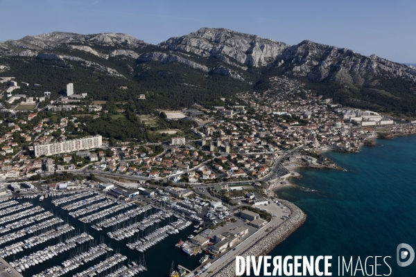 Vue aerienne de Marseille