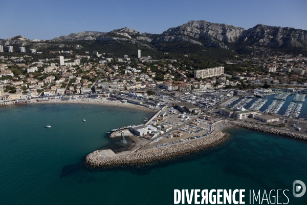 Vue aerienne de Marseille