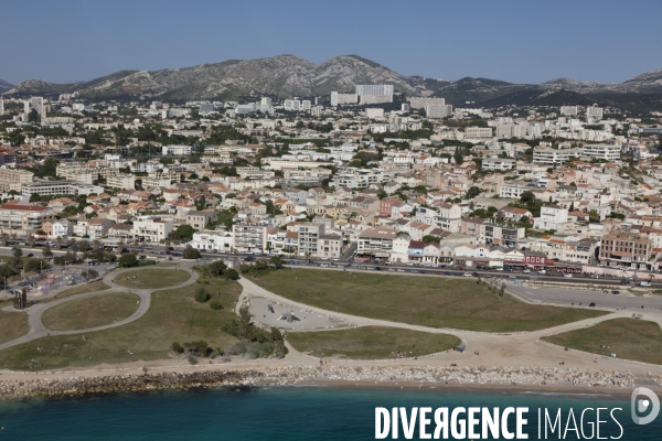 Vue aerienne de Marseille