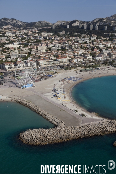 Vue aerienne de Marseille