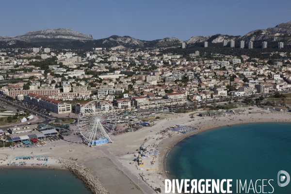 Vue aerienne de Marseille