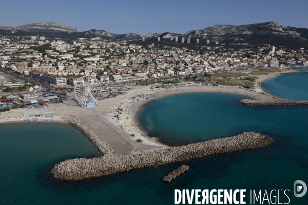 Vue aerienne de Marseille