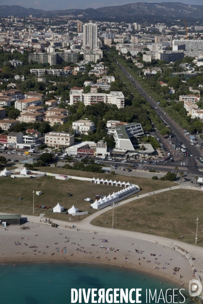 Vue aerienne de Marseille