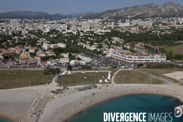 Vue aerienne de Marseille