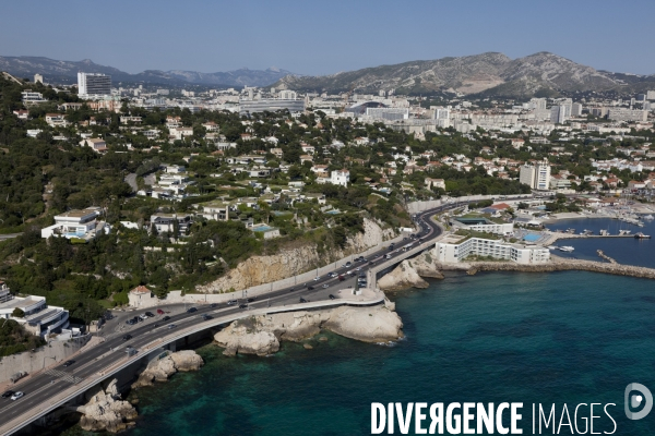 Vue aerienne de Marseille