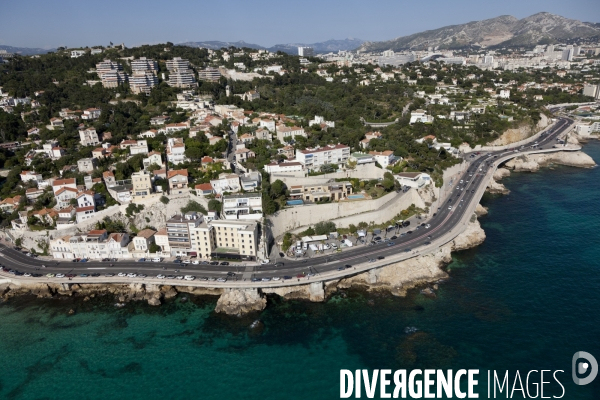 Vue aerienne de Marseille