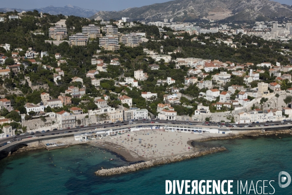 Vue aerienne de Marseille