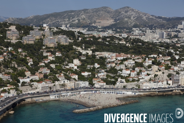 Vue aerienne de Marseille