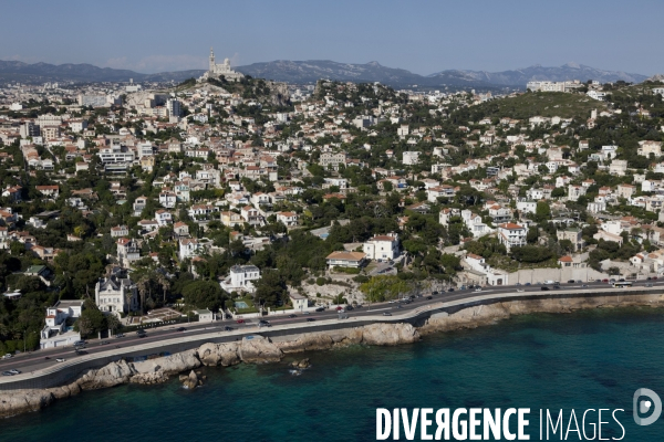 Vue aerienne de Marseille